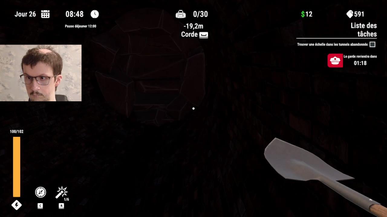 Sur cette image, je vous montre le trou et l'évasion que je suis entrain de prévoir sur le jeu.