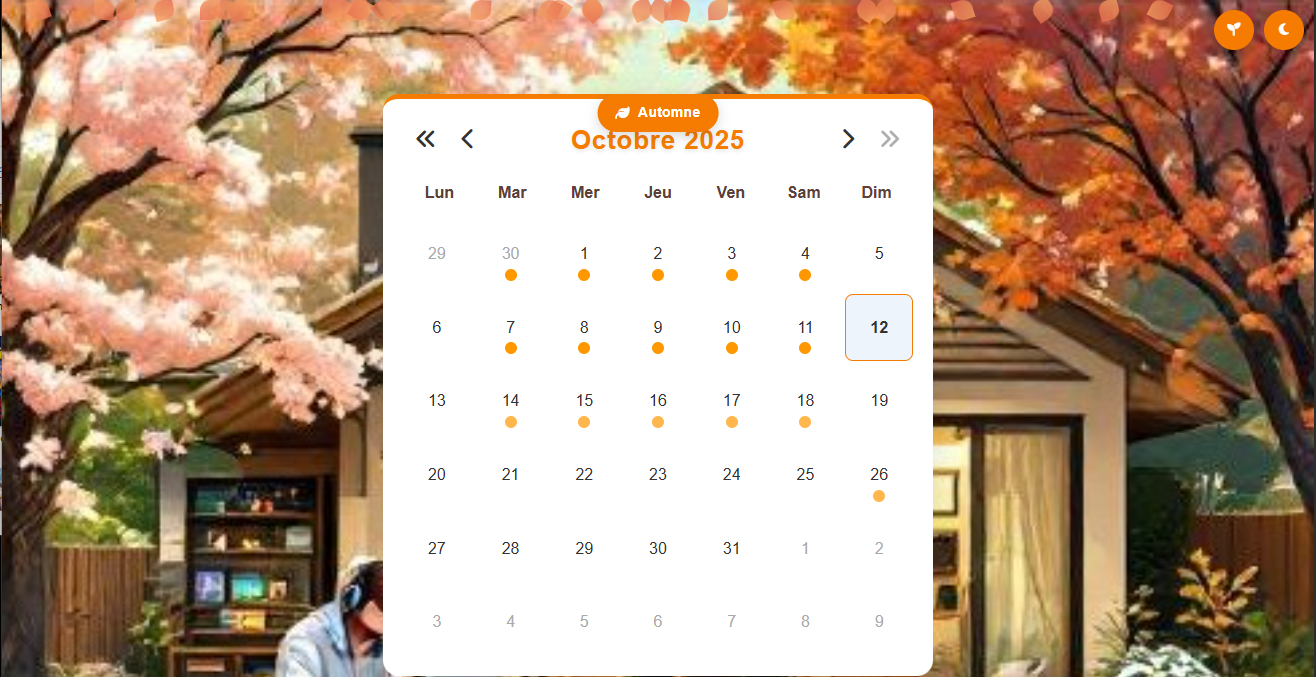 Sur cette image, je vous montre le nouveau moyens d'avoir les informationS sur le calendier pour les lives et les vidéos.